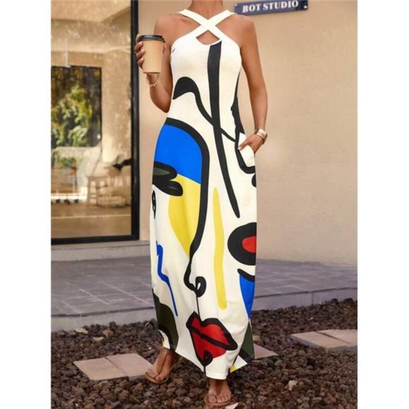 Variété Boutique Dresses & Skirts - Figure Graphic Crisscross Front Dress